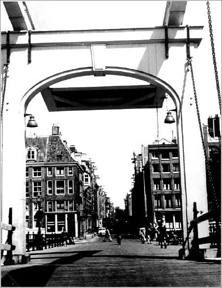 A bridge leading to the Jewish Quarter of Amsterdam.